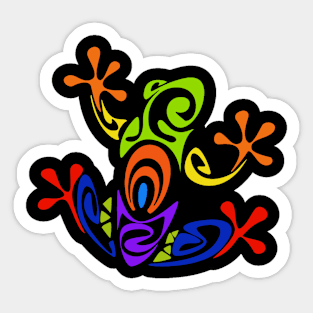 Tribal Art Frog Sticker